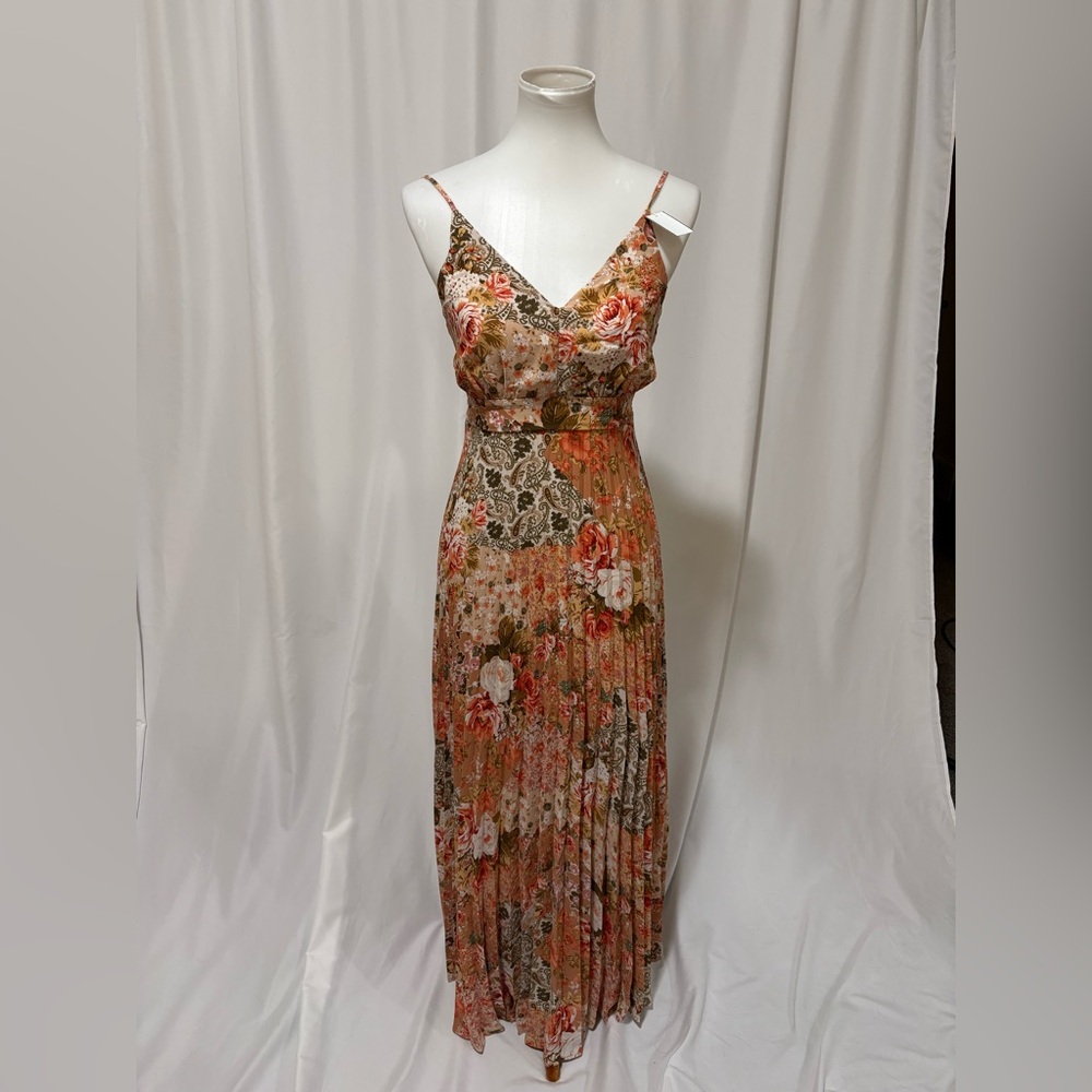 Jessica Simpson Floral V-Neck Maxi Dress in Multi-Color